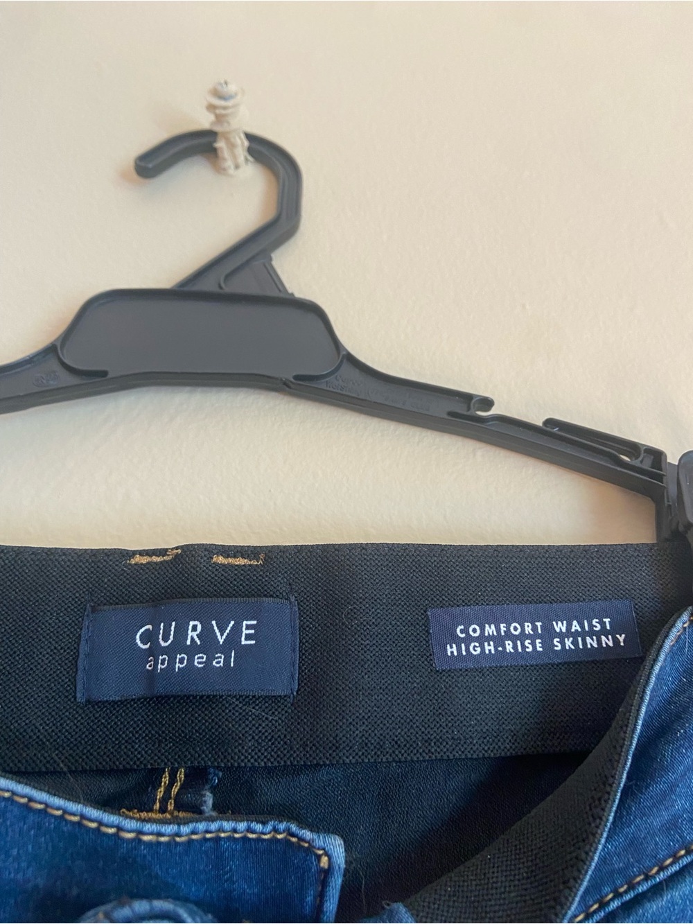 Curve Appeal Dark Blue Skinny Jeans – Stretch High-Rise Fit - Picture 3 of 4